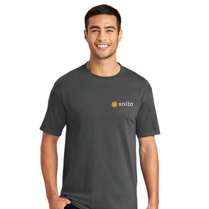 Man smiling in XNITO T-Shirt, dark gray