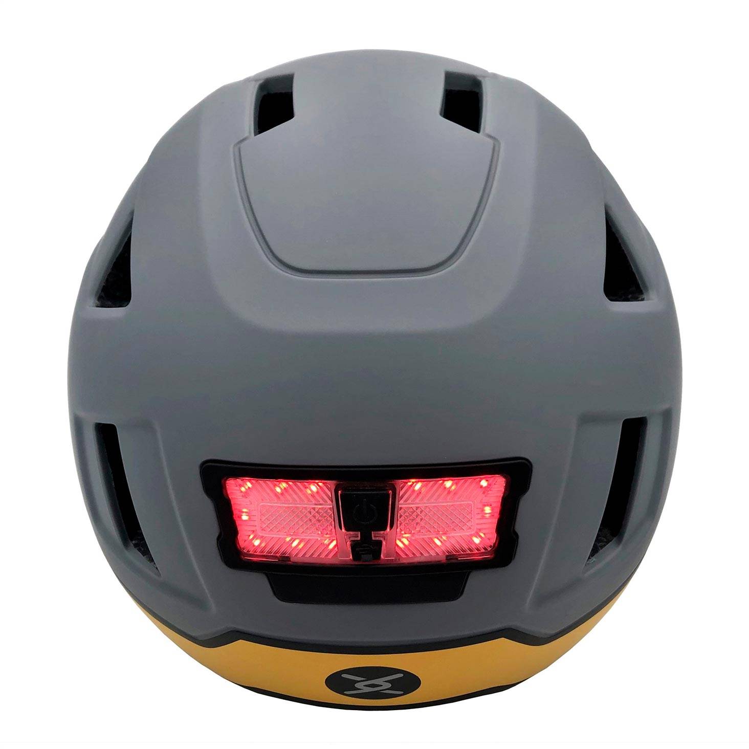 Gull XNITO helmet rear view with illuminated LED light