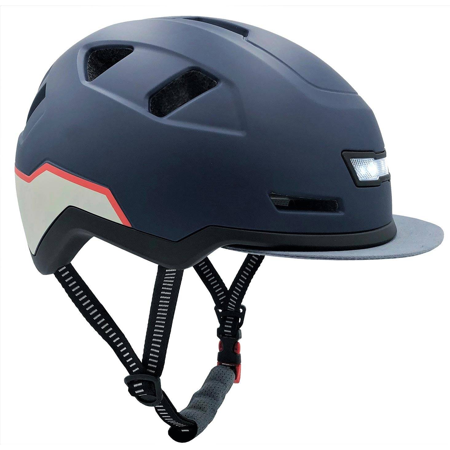 XNITO helmet with front LED light and visor