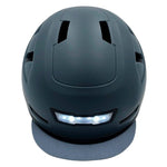 Bild in Galerie-Viewer laden, Front view of Urbanite eBike helmet with visor and lights
