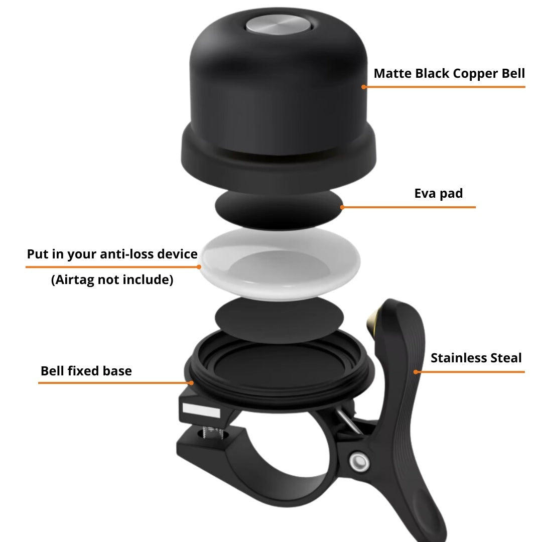 XNITO Anti-Theft Bike Bell for Apple AirTag