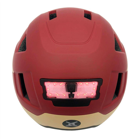 Rear view of Valkyrie helmet showing LED light